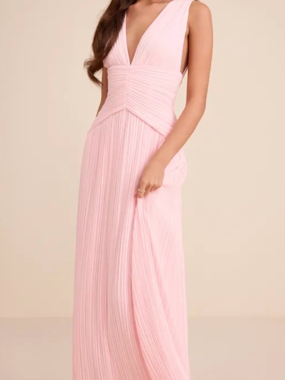 Luluโs Pink Drop waist maxi dress